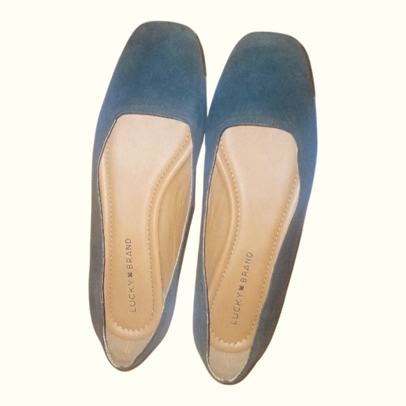 Lucky Brand Women's Black Square Toes Business Career Slip On Ballet Flats 9 1/2 - Picture 4 of 7